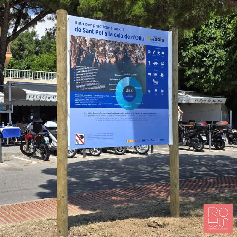 Cartelleres informatives per a Canals de Natació a Platges